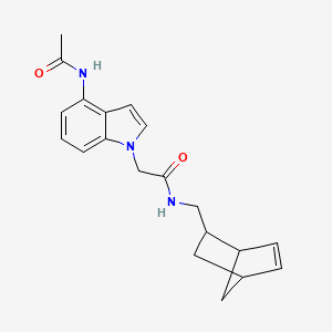 2-[4-(acetylamino)-1H-indol-1-yl]-N-(bicyclo[2.2.1]hept-5-en-2-ylmethyl)acetamide