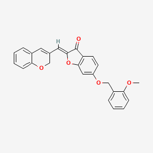 2-(2H-chromen-3-ylmethylene)-6-[(2-methoxyphenyl)methoxy]benzo[b]furan-3-one