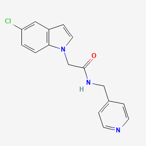 2-(5-chloro-1H-indol-1-yl)-N-(pyridin-4-ylmethyl)acetamide