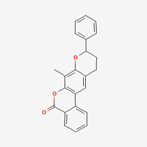 7-methyl-9-phenyl-10,11-dihydro-5H,9H-benzo[c]pyrano[3,2-g]chromen-5-one