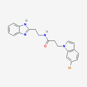 N-[2-(1H-1,3-benzimidazol-2-yl)ethyl]-3-(6-bromo-1H-indol-1-yl)propanamide