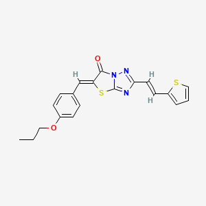 (5Z)-5-(4-propoxybenzylidene)-2-[(E)-2-(thiophen-2-yl)ethenyl][1,3]thiazolo[3,2-b][1,2,4]triazol-6(5H)-one