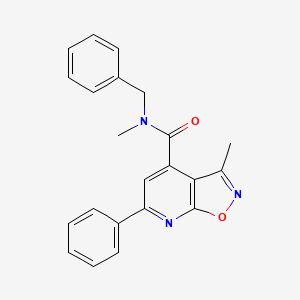 molecular formula C22H19N3O2 B11141284 N~4~-benzyl-N~4~,3-dimethyl-6-phenylisoxazolo[5,4-b]pyridine-4-carboxamide 