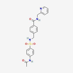 4-[({[4-(acetylamino)phenyl]sulfonyl}amino)methyl]-N-(pyridin-2-ylmethyl)benzamide