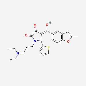 1-[3-(diethylamino)propyl]-3-hydroxy-4-[(2-methyl-2,3-dihydro-1-benzofuran-5-yl)carbonyl]-5-(thiophen-2-yl)-1,5-dihydro-2H-pyrrol-2-one