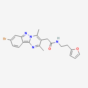 2-(8-bromo-2,4-dimethylpyrimido[1,2-b]indazol-3-yl)-N-[2-(2-furyl)ethyl]acetamide