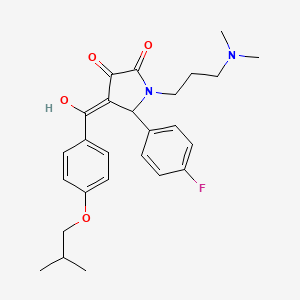 1-[3-(dimethylamino)propyl]-5-(4-fluorophenyl)-3-hydroxy-4-{[4-(2-methylpropoxy)phenyl]carbonyl}-1,5-dihydro-2H-pyrrol-2-one