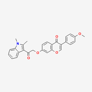 7-[2-(1,2-dimethyl-1H-indol-3-yl)-2-oxoethoxy]-3-(4-methoxyphenyl)-4H-chromen-4-one