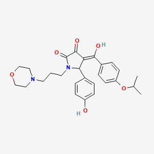 3-hydroxy-5-(4-hydroxyphenyl)-1-[3-(morpholin-4-yl)propyl]-4-{[4-(propan-2-yloxy)phenyl]carbonyl}-1,5-dihydro-2H-pyrrol-2-one