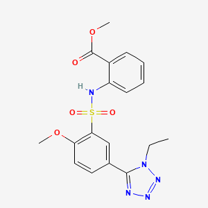 methyl 2-({[5-(1-ethyl-1H-tetrazol-5-yl)-2-methoxyphenyl]sulfonyl}amino)benzoate