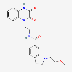 N-[2-(2,3-dioxo-3,4-dihydroquinoxalin-1(2H)-yl)ethyl]-1-(2-methoxyethyl)-1H-indole-6-carboxamide