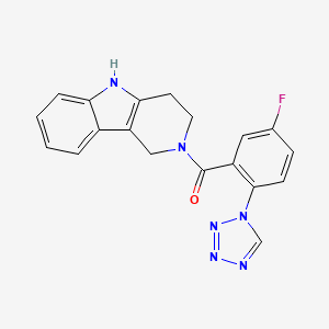 [5-fluoro-2-(1H-tetrazol-1-yl)phenyl](1,3,4,5-tetrahydro-2H-pyrido[4,3-b]indol-2-yl)methanone