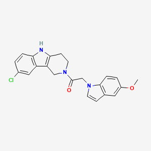 1-(8-chloro-1,3,4,5-tetrahydro-2H-pyrido[4,3-b]indol-2-yl)-2-(5-methoxy-1H-indol-1-yl)ethanone