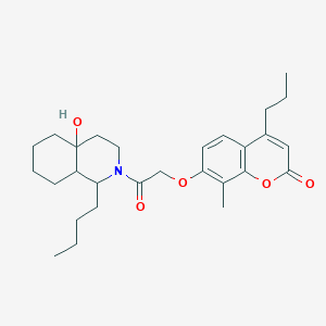 7-[2-(1-butyl-4a-hydroxyoctahydroisoquinolin-2(1H)-yl)-2-oxoethoxy]-8-methyl-4-propyl-2H-chromen-2-one