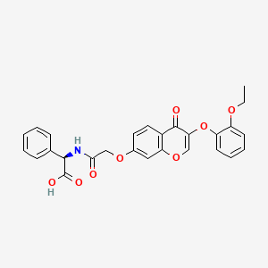 (2R)-[({[3-(2-ethoxyphenoxy)-4-oxo-4H-chromen-7-yl]oxy}acetyl)amino](phenyl)ethanoic acid