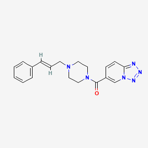 {4-[(2E)-3-phenylprop-2-en-1-yl]piperazin-1-yl}(tetrazolo[1,5-a]pyridin-6-yl)methanone