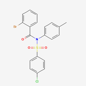 2-bromo-N-[(4-chlorophenyl)sulfonyl]-N-(4-methylphenyl)benzamide