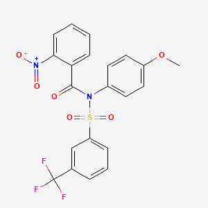 N-(4-methoxyphenyl)-2-nitro-N-{[3-(trifluoromethyl)phenyl]sulfonyl}benzamide