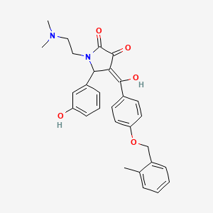 1-[2-(dimethylamino)ethyl]-3-hydroxy-5-(3-hydroxyphenyl)-4-({4-[(2-methylbenzyl)oxy]phenyl}carbonyl)-1,5-dihydro-2H-pyrrol-2-one