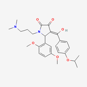 5-(2,5-dimethoxyphenyl)-1-[3-(dimethylamino)propyl]-3-hydroxy-4-{[4-(propan-2-yloxy)phenyl]carbonyl}-1,5-dihydro-2H-pyrrol-2-one