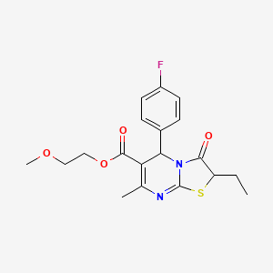 2-methoxyethyl 2-ethyl-5-(4-fluorophenyl)-7-methyl-3-oxo-2,3-dihydro-5H-[1,3]thiazolo[3,2-a]pyrimidine-6-carboxylate