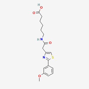 6-({[2-(3-Methoxyphenyl)-1,3-thiazol-4-yl]acetyl}amino)hexanoic acid