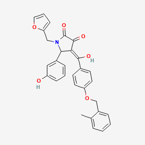 1-(furan-2-ylmethyl)-3-hydroxy-5-(3-hydroxyphenyl)-4-({4-[(2-methylbenzyl)oxy]phenyl}carbonyl)-1,5-dihydro-2H-pyrrol-2-one