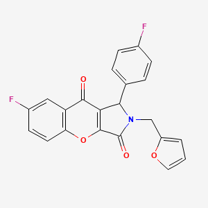 7-Fluoro-1-(4-fluorophenyl)-2-(furan-2-ylmethyl)-1,2-dihydrochromeno[2,3-c]pyrrole-3,9-dione