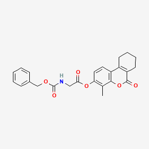 4-methyl-6-oxo-7,8,9,10-tetrahydro-6H-benzo[c]chromen-3-yl N-[(benzyloxy)carbonyl]glycinate