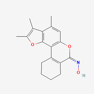 2,3,4-Trimethyl-8,9,10,11-tetrahydro-7H-benzo[C]furo[2,3-F]chromen-7-one oxime