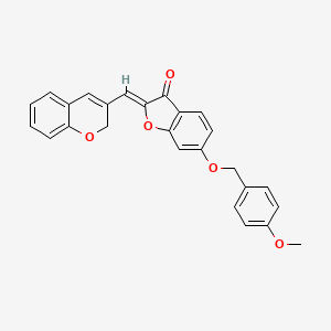 2-(2H-chromen-3-ylmethylene)-6-[(4-methoxyphenyl)methoxy]benzo[b]furan-3-one