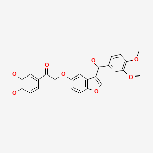 1-(3,4-Dimethoxyphenyl)-2-({3-[(3,4-dimethoxyphenyl)carbonyl]-1-benzofuran-5-yl}oxy)ethanone