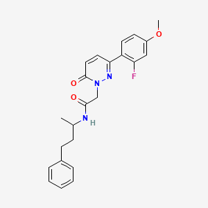 2-(3-(2-fluoro-4-methoxyphenyl)-6-oxopyridazin-1(6H)-yl)-N-(4-phenylbutan-2-yl)acetamide