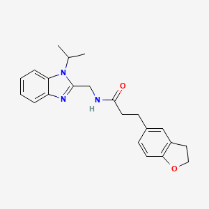 3-(2,3-dihydro-1-benzofuran-5-yl)-N-[(1-isopropyl-1H-1,3-benzimidazol-2-yl)methyl]propanamide