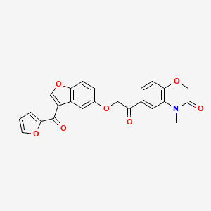 6-({[3-(furan-2-ylcarbonyl)-1-benzofuran-5-yl]oxy}acetyl)-4-methyl-2H-1,4-benzoxazin-3(4H)-one