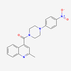 molecular formula C21H20N4O3 B11141599 2-Methyl-4-[4-(4-nitrophenyl)piperazine-1-carbonyl]quinoline 