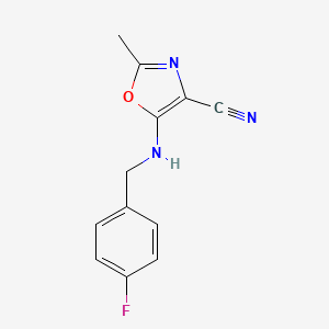 5-[(4-Fluorobenzyl)amino]-2-methyl-1,3-oxazole-4-carbonitrile