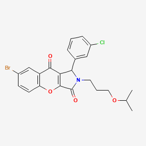 7-Bromo-1-(3-chlorophenyl)-2-[3-(propan-2-yloxy)propyl]-1,2-dihydrochromeno[2,3-c]pyrrole-3,9-dione