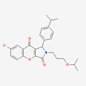 7-Bromo-2-[3-(propan-2-yloxy)propyl]-1-[4-(propan-2-yl)phenyl]-1,2-dihydrochromeno[2,3-c]pyrrole-3,9-dione