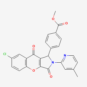 Methyl 4-[7-chloro-2-(4-methylpyridin-2-yl)-3,9-dioxo-1,2,3,9-tetrahydrochromeno[2,3-c]pyrrol-1-yl]benzoate