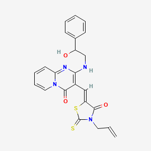 3-allyl-5-((Z)-1-{2-[(2-hydroxy-2-phenylethyl)amino]-4-oxo-4H-pyrido[1,2-a]pyrimidin-3-yl}methylidene)-2-thioxo-1,3-thiazolan-4-one