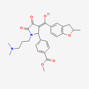 methyl 4-{1-[3-(dimethylamino)propyl]-4-hydroxy-3-[(2-methyl-2,3-dihydro-1-benzofuran-5-yl)carbonyl]-5-oxo-2,5-dihydro-1H-pyrrol-2-yl}benzoate