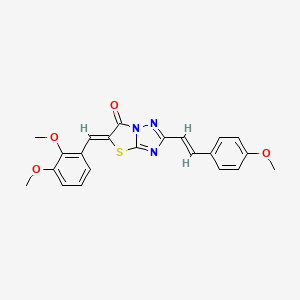 (5Z)-5-(2,3-dimethoxybenzylidene)-2-[(E)-2-(4-methoxyphenyl)ethenyl][1,3]thiazolo[3,2-b][1,2,4]triazol-6(5H)-one