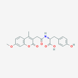 molecular formula C22H21NO7 B11141711 N-[(7-methoxy-4-methyl-2-oxo-2H-chromen-3-yl)acetyl]-D-tyrosine 