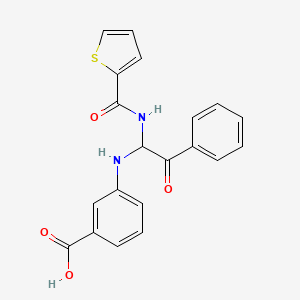 3-({2-Oxo-2-phenyl-1-[(2-thienylcarbonyl)amino]ethyl}amino)benzoic acid