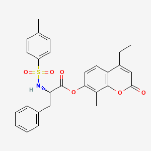 (4-ethyl-8-methyl-2-oxochromen-7-yl) (2S)-2-[(4-methylphenyl)sulfonylamino]-3-phenylpropanoate