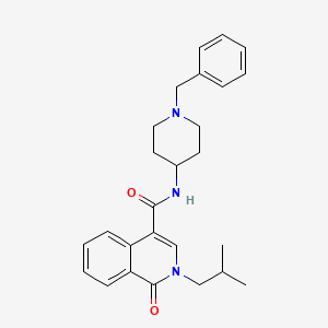 N~4~-(1-benzyl-4-piperidyl)-2-isobutyl-1-oxo-1,2-dihydro-4-isoquinolinecarboxamide