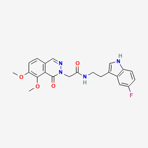 2-[7,8-dimethoxy-1-oxo-2(1H)-phthalazinyl]-N-[2-(5-fluoro-1H-indol-3-yl)ethyl]acetamide