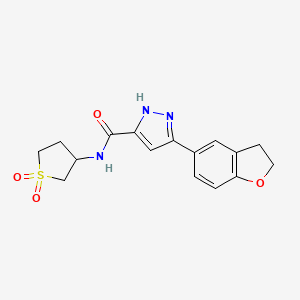 5-(2,3-dihydro-1-benzofuran-5-yl)-N-(1,1-dioxidotetrahydrothiophen-3-yl)-1H-pyrazole-3-carboxamide