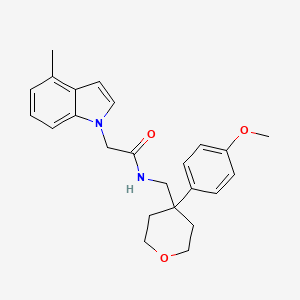 N-{[4-(4-methoxyphenyl)tetrahydro-2H-pyran-4-yl]methyl}-2-(4-methyl-1H-indol-1-yl)acetamide